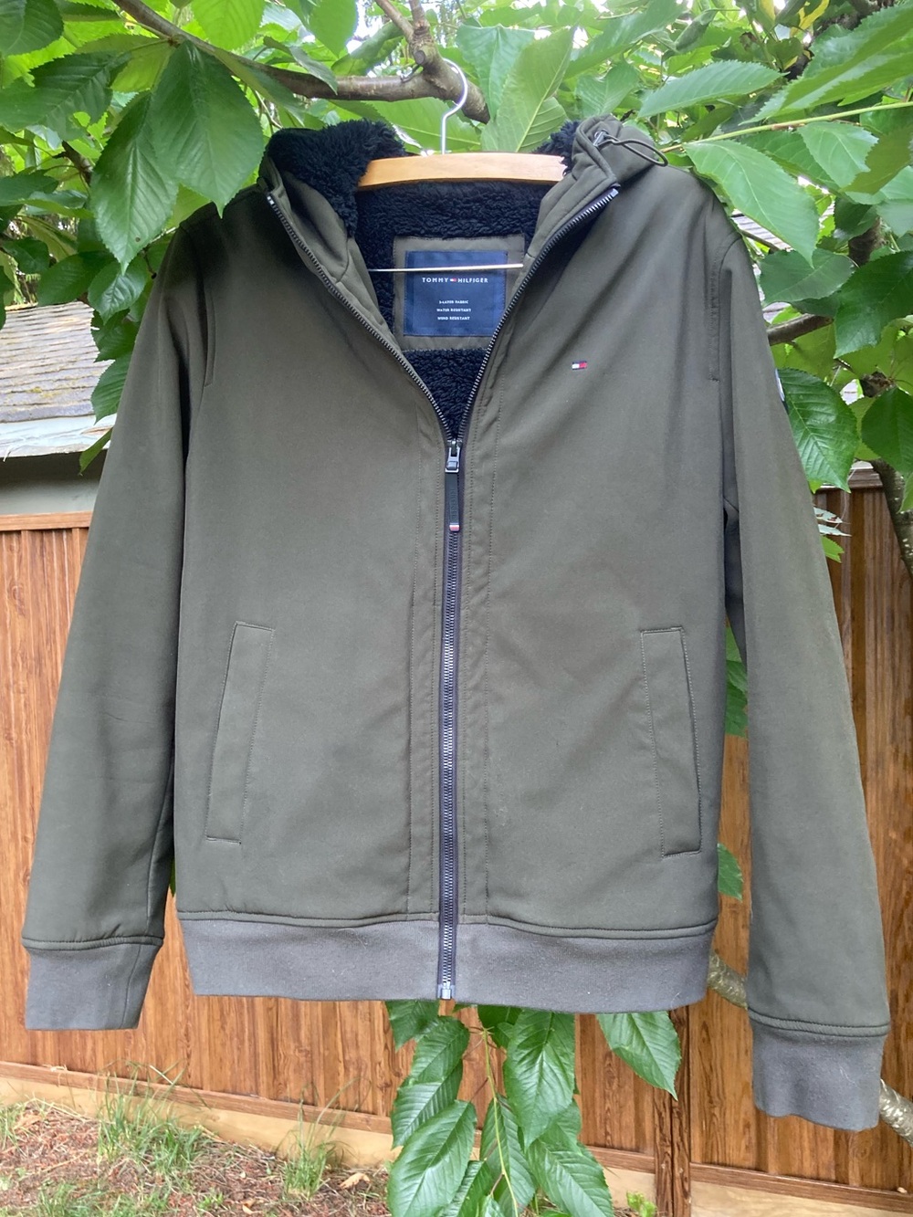 Tommy Hilfiger Men's Olive Hooded Jacket